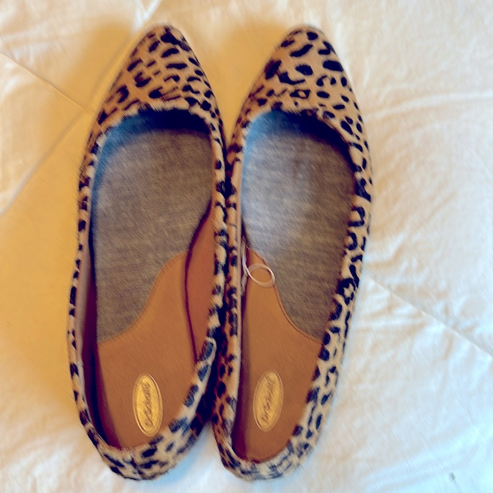 Dr. Scholl's Natural Cow Hair Leather Ballet Flats Sz 11